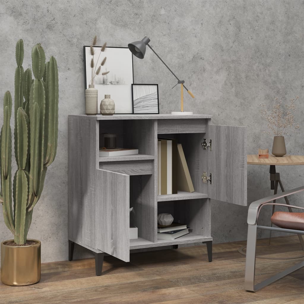 vidaXL Sideboard Grey Sonoma 60x35x70 cm Engineered Wood 3