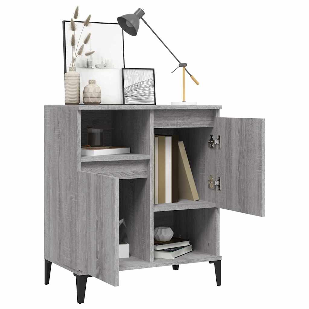 vidaXL Sideboard Grey Sonoma 60x35x70 cm Engineered Wood 4