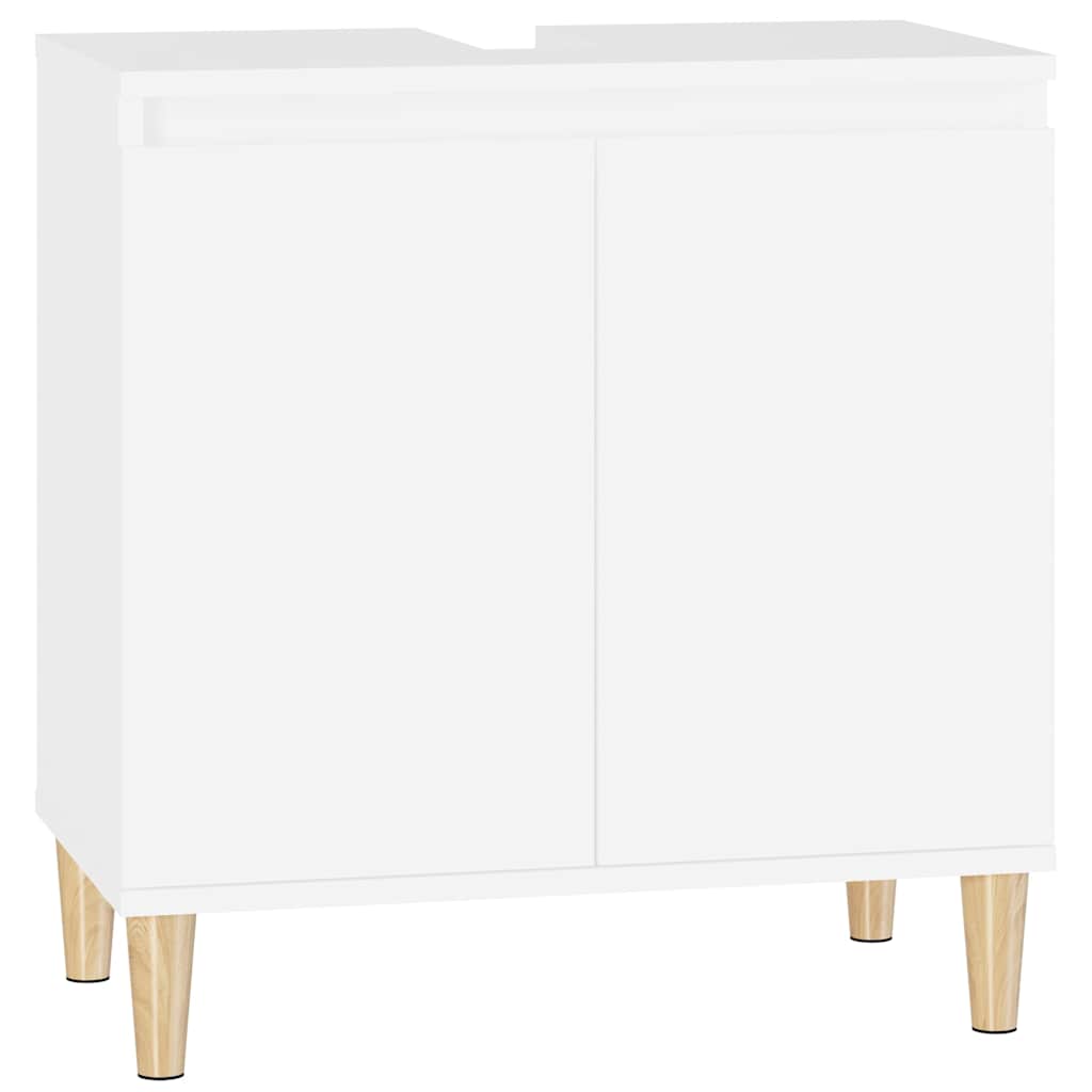 vidaXL Sink Cabinet | White | Engineered wood | Medium | Bathroom Cabinet 2