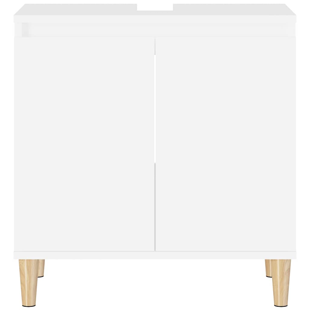 vidaXL Sink Cabinet | White | Engineered wood | Medium | Bathroom Cabinet 6