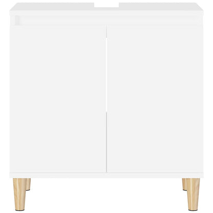 vidaXL Sink Cabinet | White | Engineered wood | Medium | Bathroom Cabinet 6
