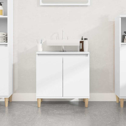 vidaXL Sink Cabinet | White | Engineered wood | Medium | Bathroom Cabinet 1