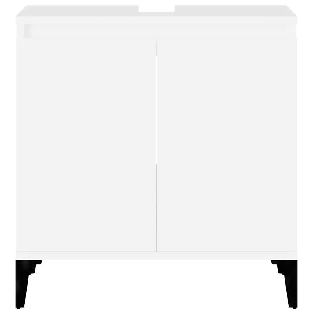 vidaXL Sink Cabinet | White | Engineered wood, metal | Medium | Sink Cabinet 6