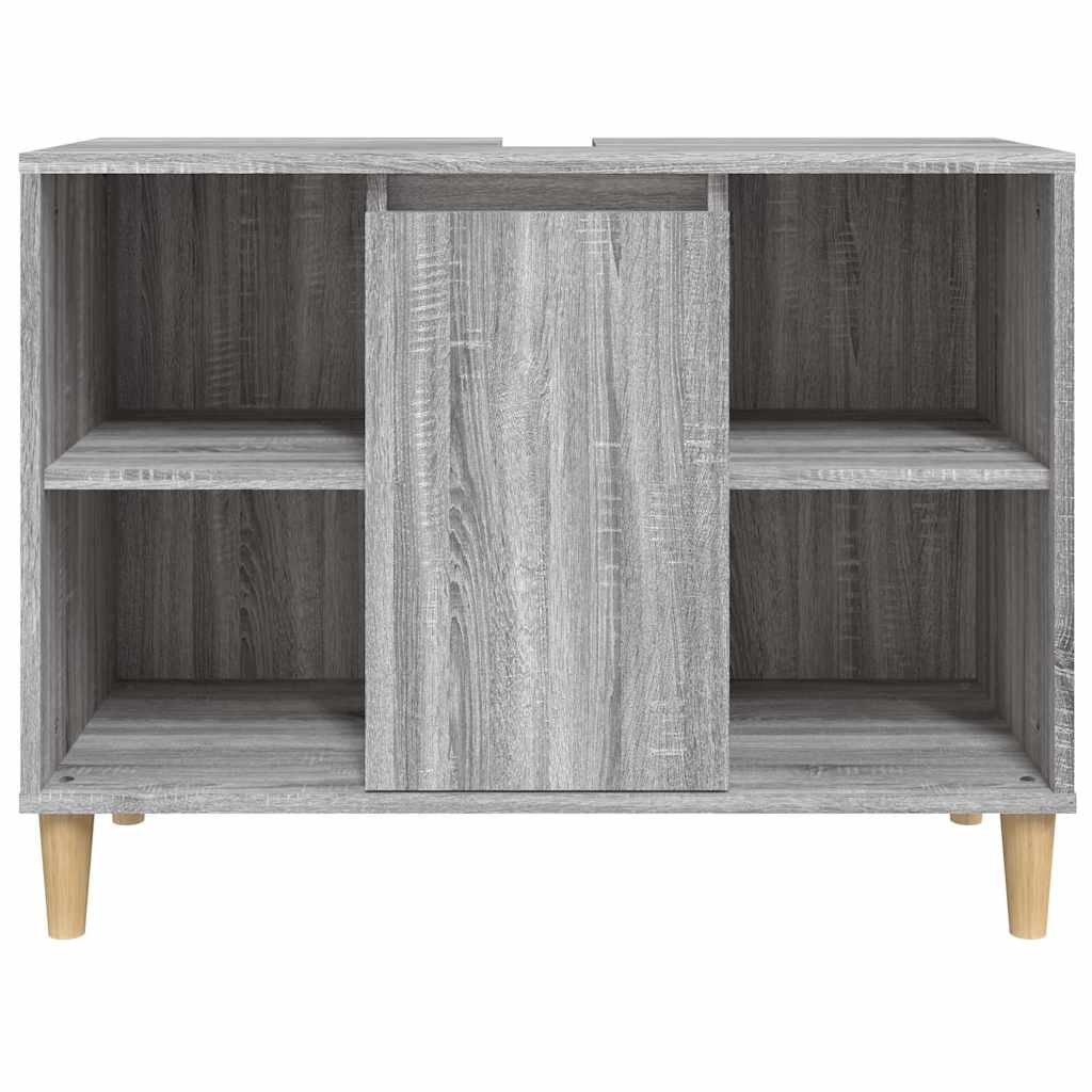 vidaXL Sink Cabinet Grey Sonoma 80x33x60 cm Engineered Wood 6