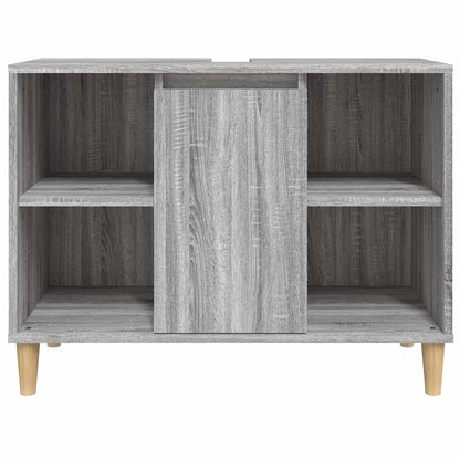 vidaXL Sink Cabinet Grey Sonoma 80x33x60 cm Engineered Wood 6