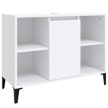 vidaXL Sink Cabinet | White | Engineered wood, Metal | Medium 2