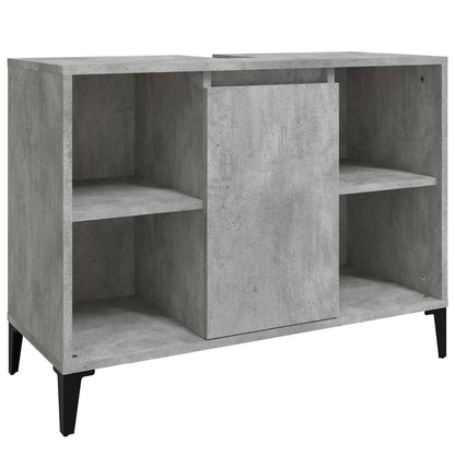 vidaXL Sink Cabinet | Concrete Grey | Engineered Wood | Medium 2