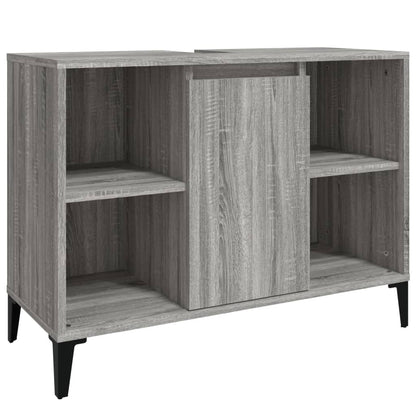 vidaXL Sink Cabinet | Grey Sonoma | Wooden Structure | Medium Size 2