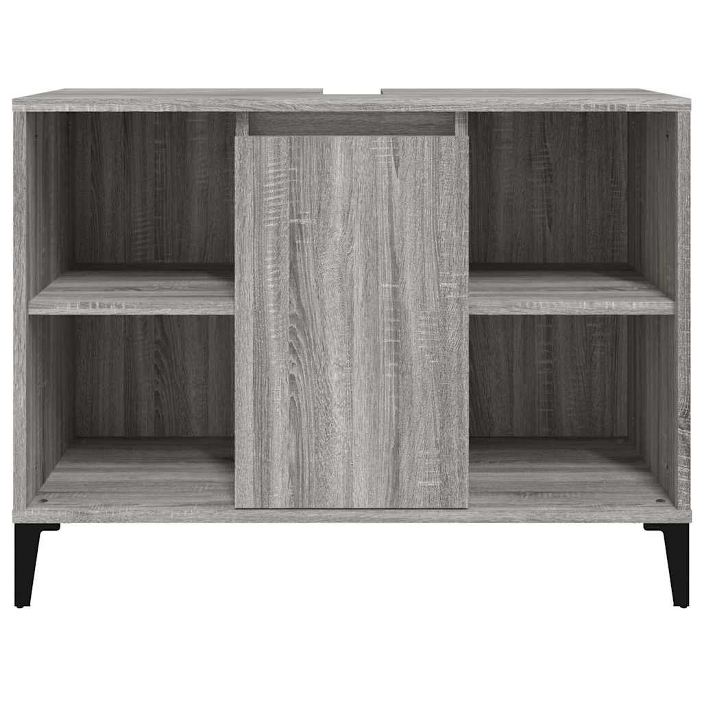 vidaXL Sink Cabinet | Grey Sonoma | Wooden Structure | Medium Size 6