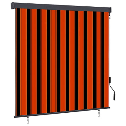 vidaXL Roller Blind Orange and Brown 180 x 250 cm Fabric and Aluminum 1