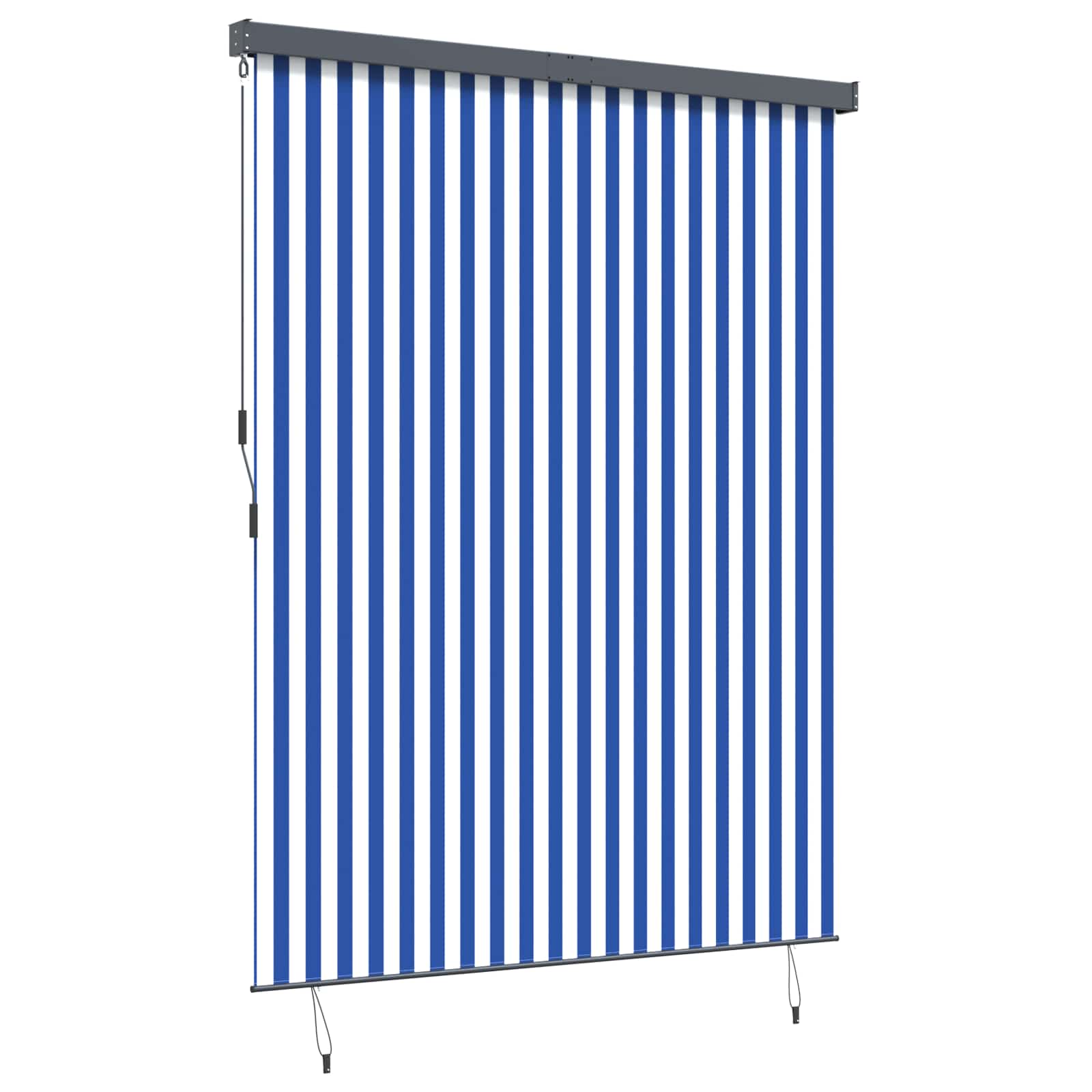 vidaXL Roller Blind Blue and White 200 x 250 cm Fabric and Aluminum 3