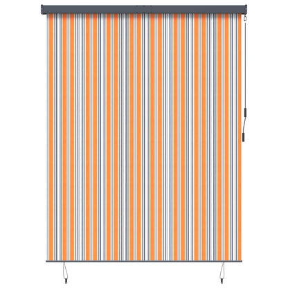 vidaXL Roller Blind Yellow and Blue 200 x 250 cm Fabric and Aluminum 1