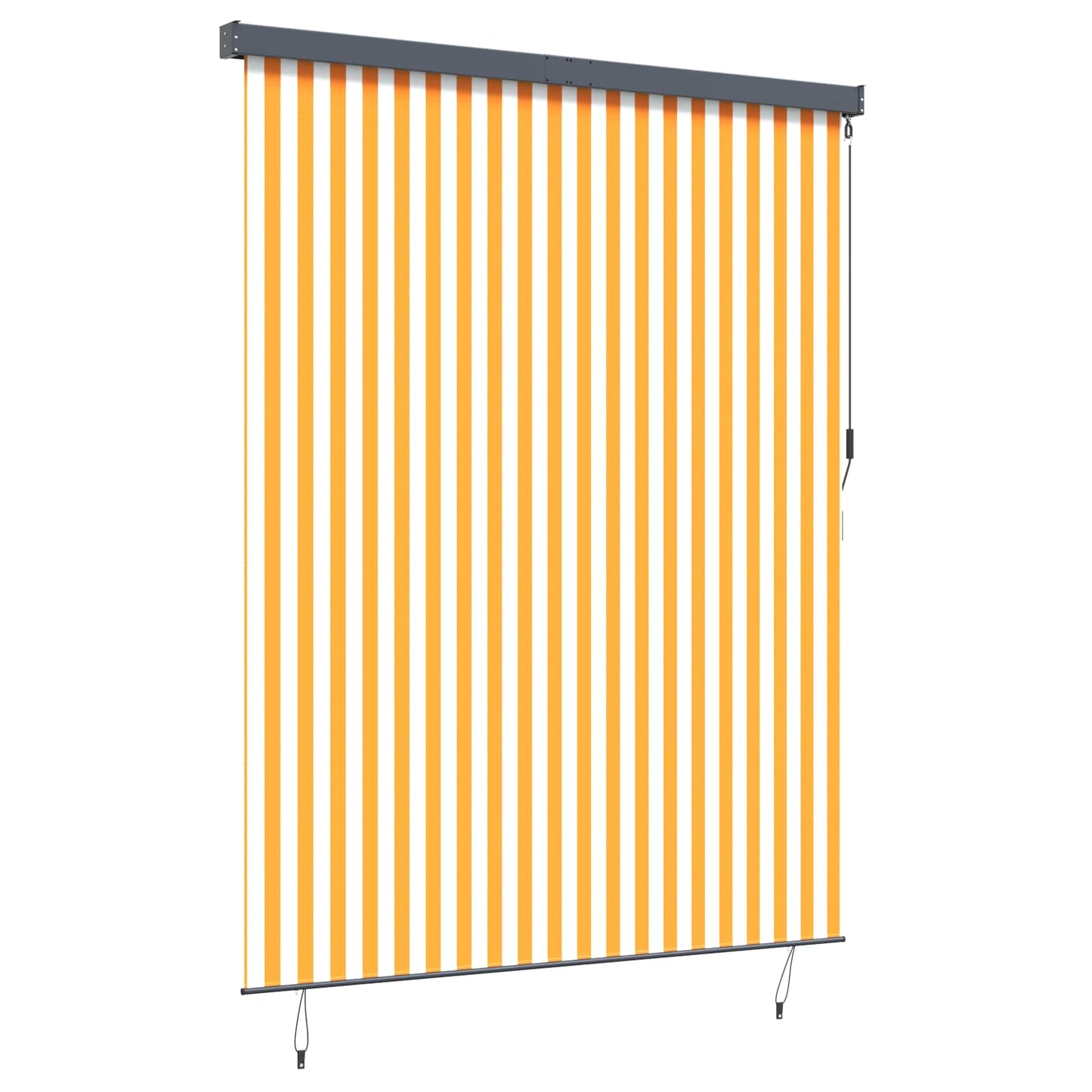 vidaXL Roller Blind White and Orange 200 x 250 cm Fabric and Aluminum 2