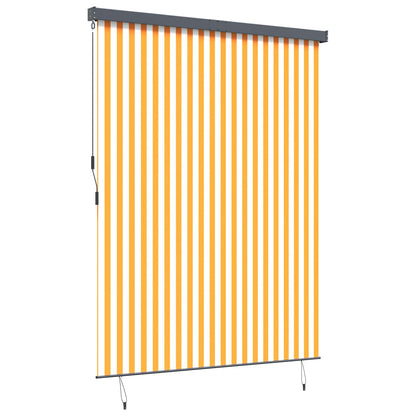 vidaXL Roller Blind White and Orange 200 x 250 cm Fabric and Aluminum 3