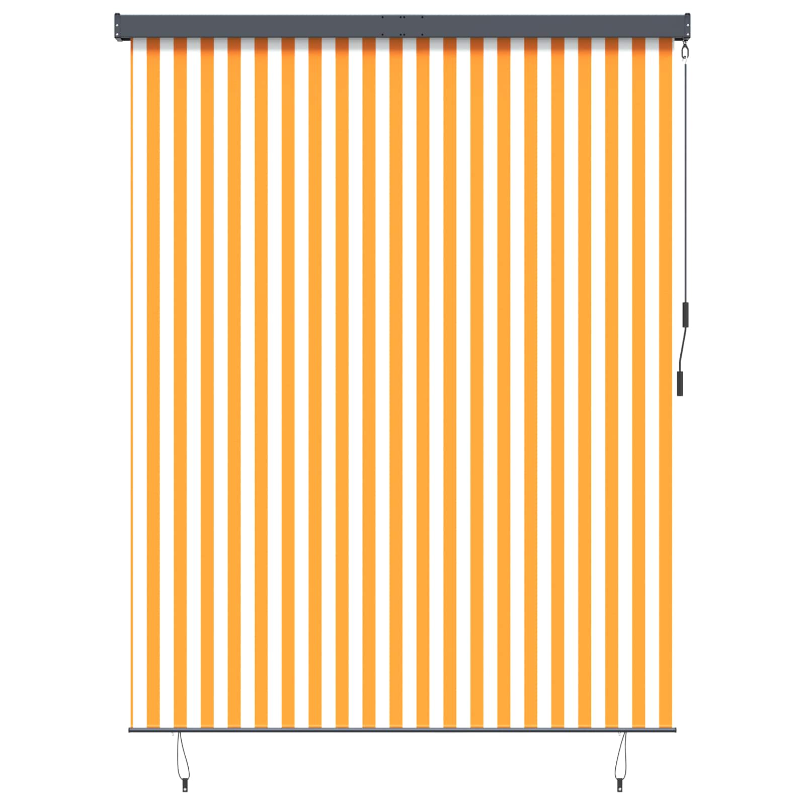 vidaXL Roller Blind White and Orange 200 x 250 cm Fabric and Aluminum 1