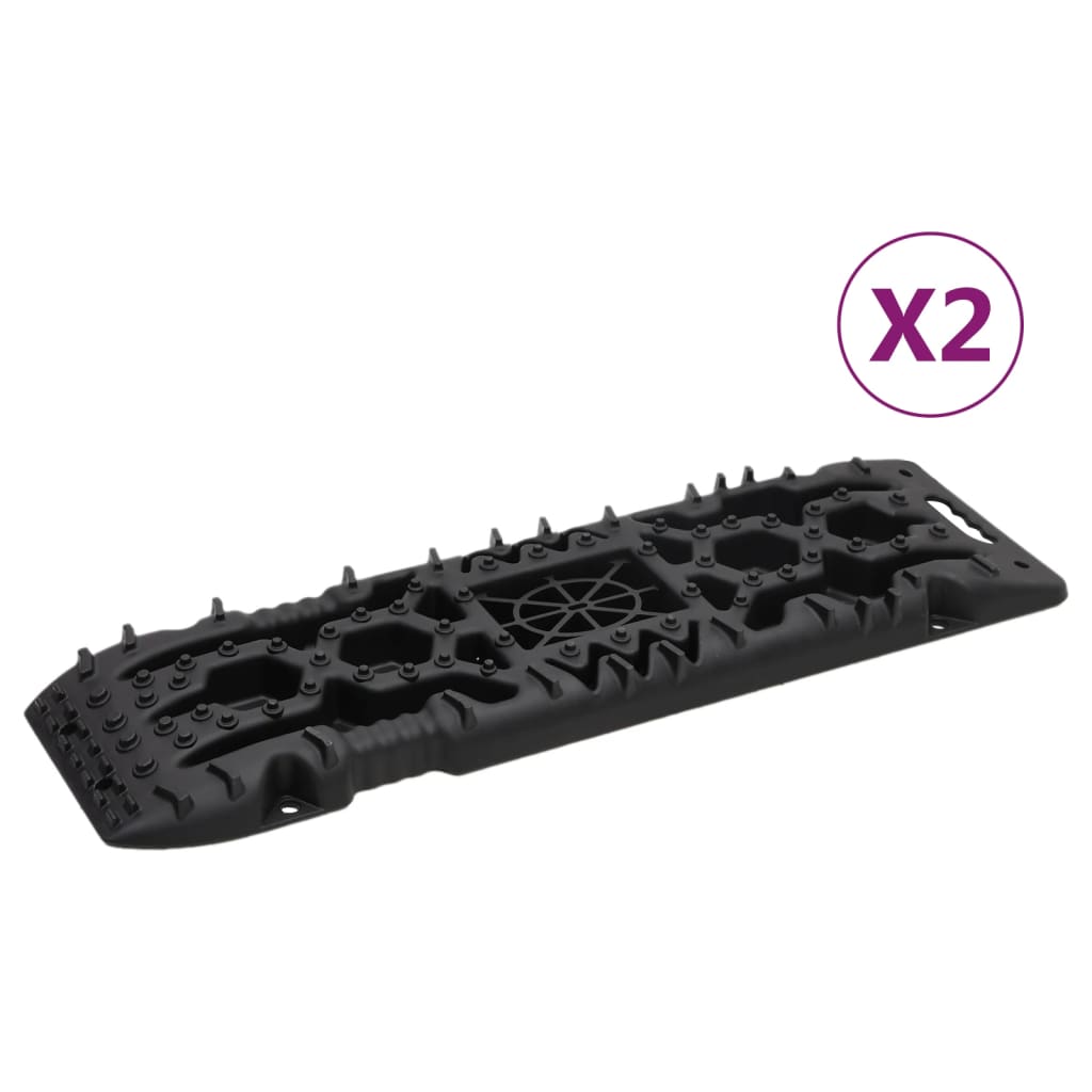 vidaXL Traction Boards 2 pcs Black 107x31x7 cm Nylon 1