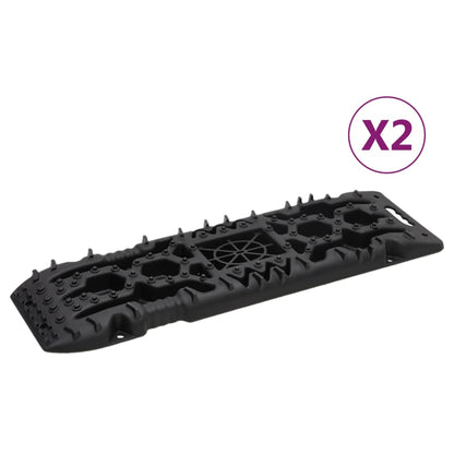 vidaXL Traction Boards 2 pcs Black 107x31x7 cm Nylon 1