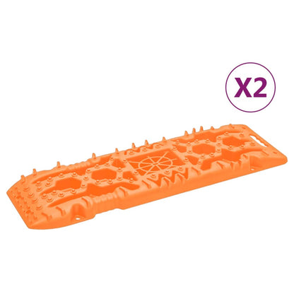 vidaXL Traction Boards 2 pcs Orange 107x31x7 cm Nylon 1