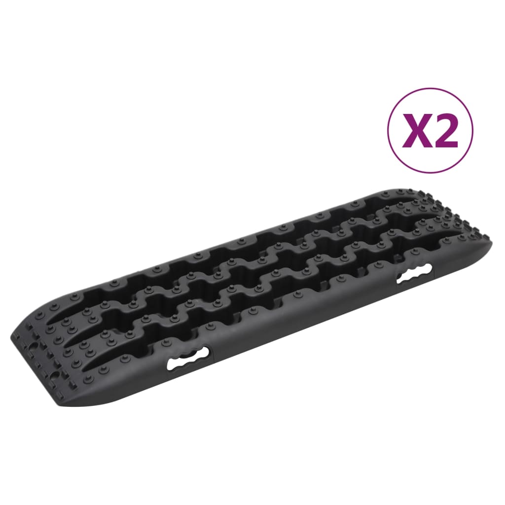 vidaXL Traction Boards 2 pcs Black 106x30.5x7 cm Nylon 1