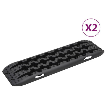 vidaXL Traction Boards 2 pcs Black 106x30.5x7 cm Nylon 1