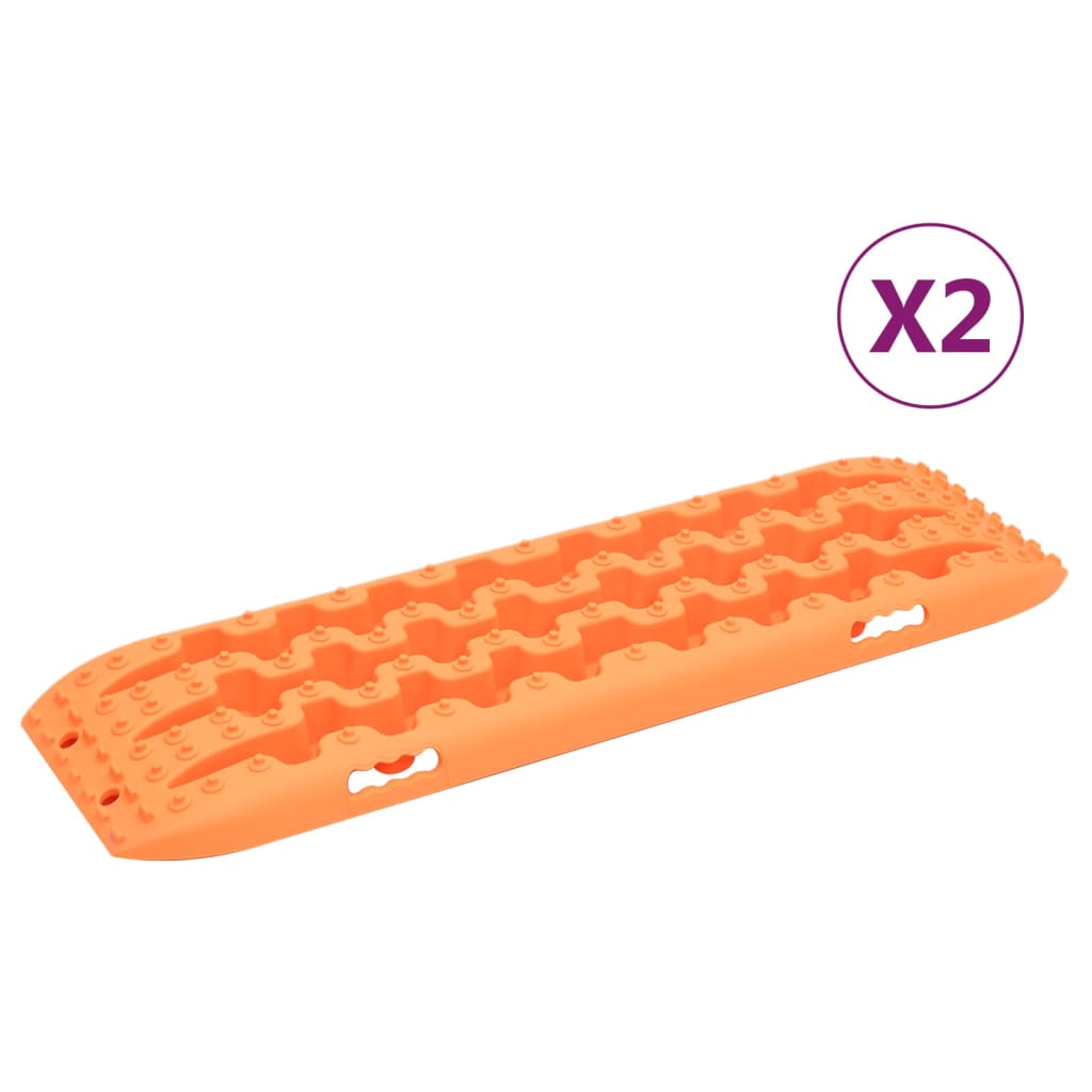 vidaXL Traction Boards 2 pcs Orange 106x30.5x7 cm Nylon 1