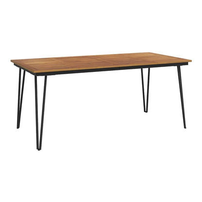 Garden Table with Hairpin Legs Solid Wood Acacia 180 cm 90 cm