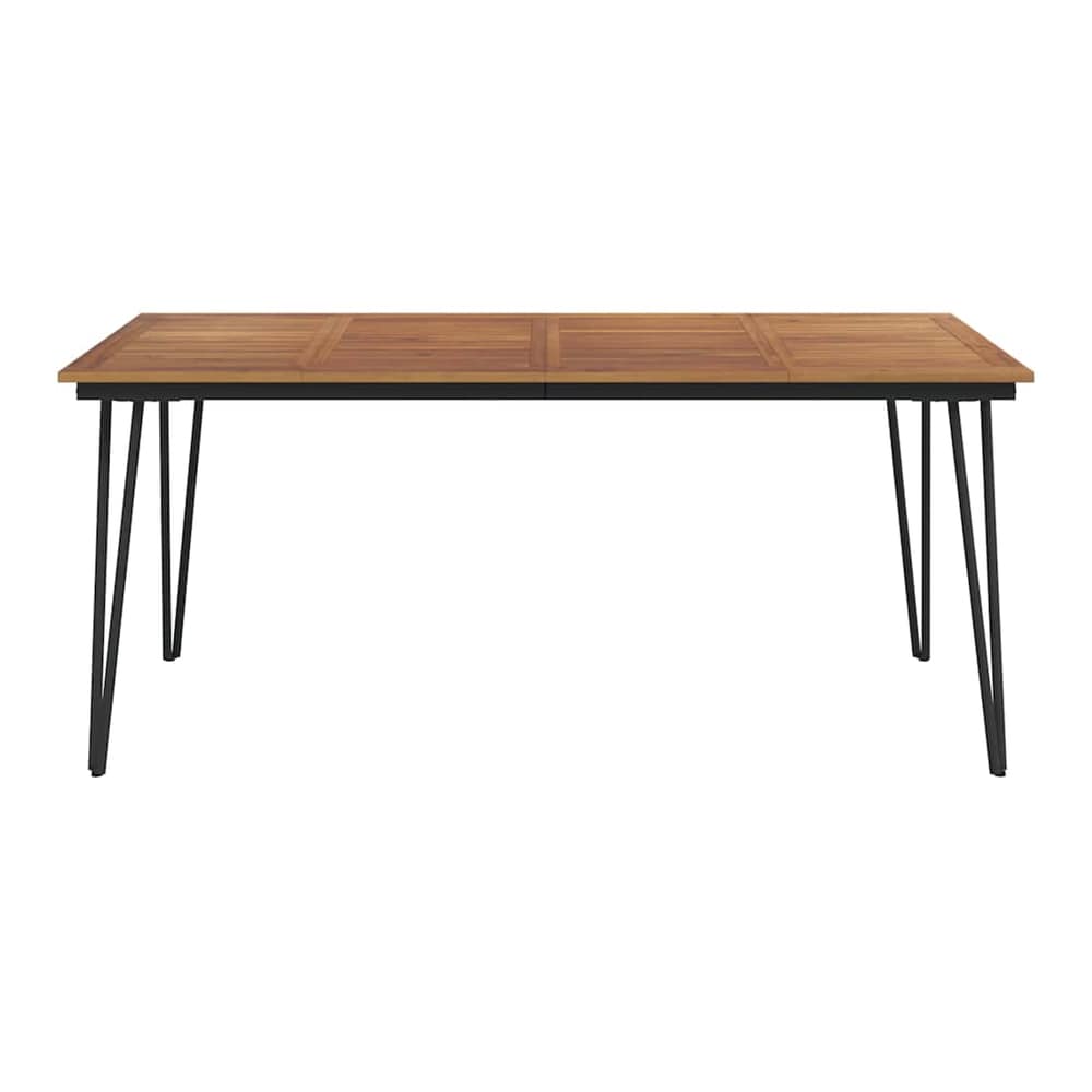Garden Table with Hairpin Legs Solid Wood Acacia 180 cm 90 cm