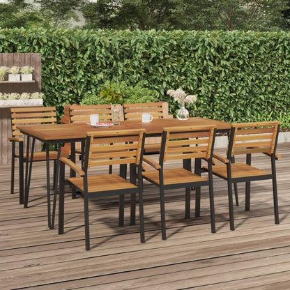 Garden Table with Hairpin Legs Solid Wood Acacia 200 cm 90 cm