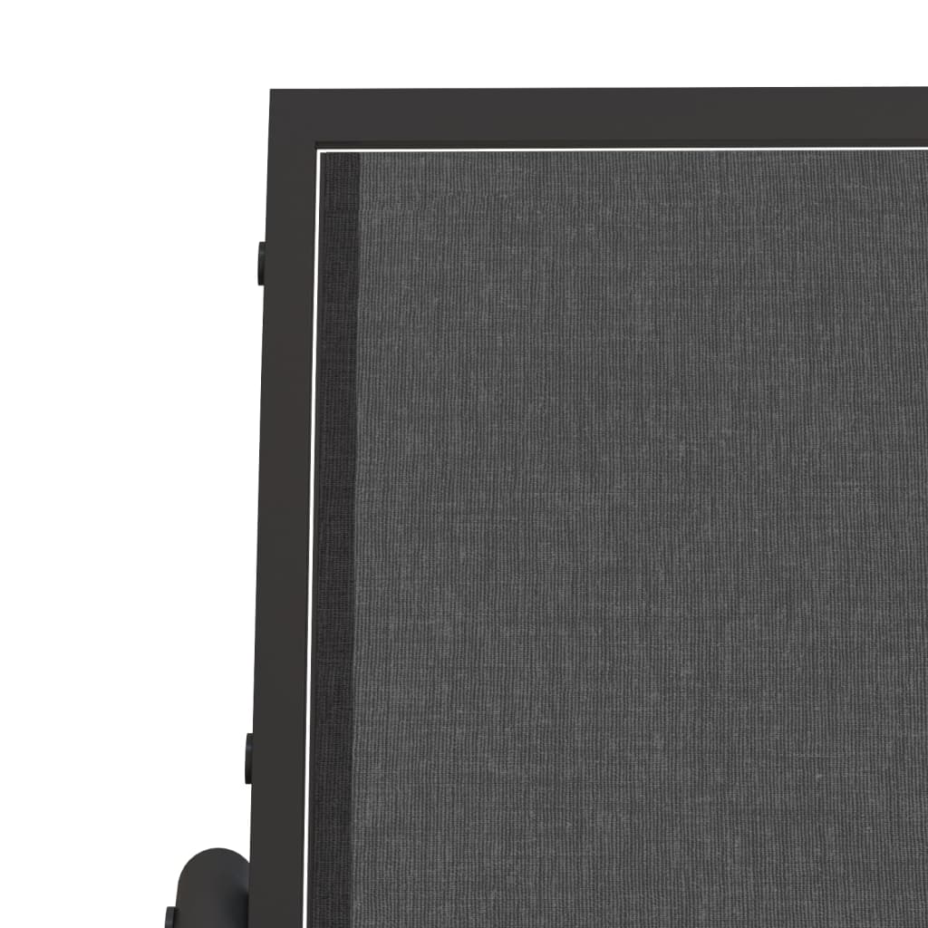 vidaXL Garden Glider Chair Black 61x76x87 cm Textilene&Steel 6