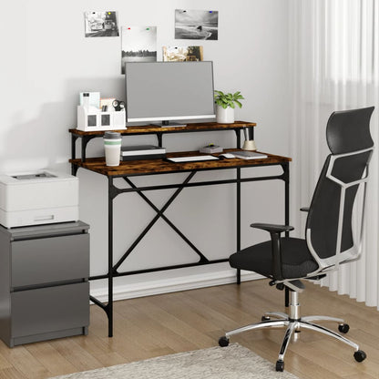 vidaXL Desk Engineered Wood and Iron