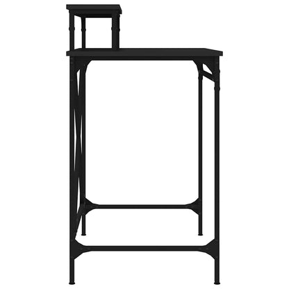 vidaXL Desk Black 80x50x90 cm Engineered Wood and Iron 6