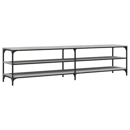 vidaXL TV Cabinet Grey Sonoma 200x30x50 cm Engineered Wood and Metal 2