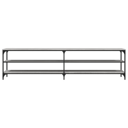 vidaXL TV Cabinet Grey Sonoma 200x30x50 cm Engineered Wood and Metal 5