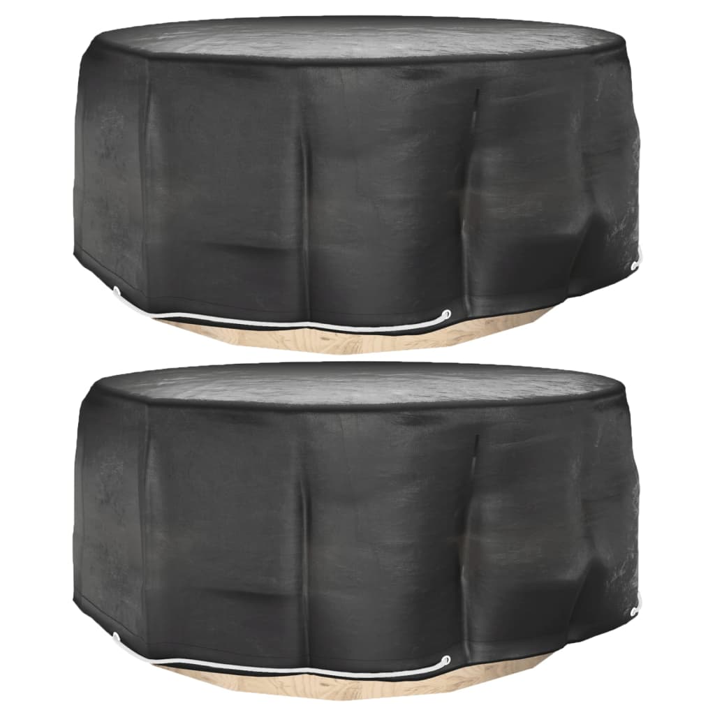 vidaXL Garden Furniture Covers 2 pcs 10 Eyelets Ø260x90 cm Round 1