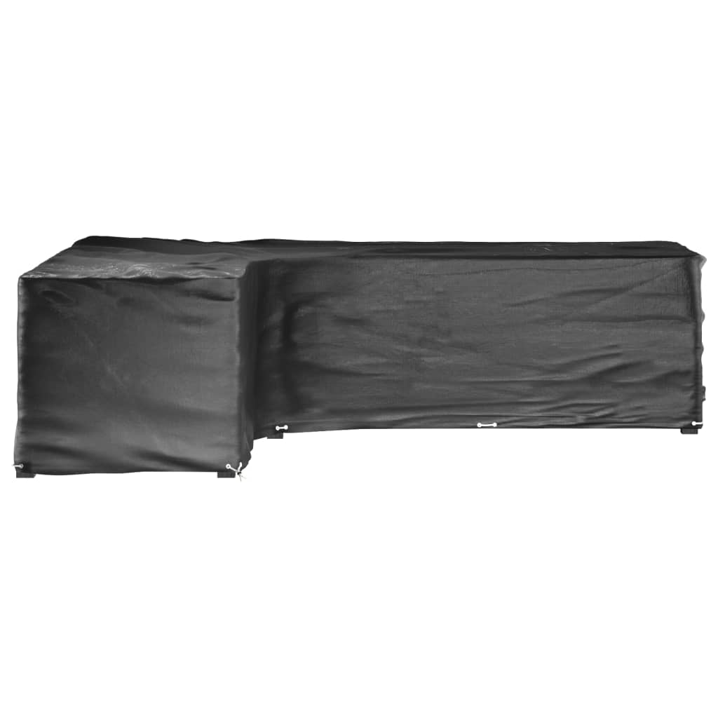vidaXL L-Shaped Garden Furniture Covers 2 pcs 18 Eyelets 220x285x80 cm 3