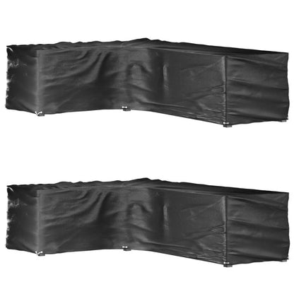 vidaXL L-Shaped Garden Furniture Covers 2 pcs 16 Eyelets 210x260x80 cm 1