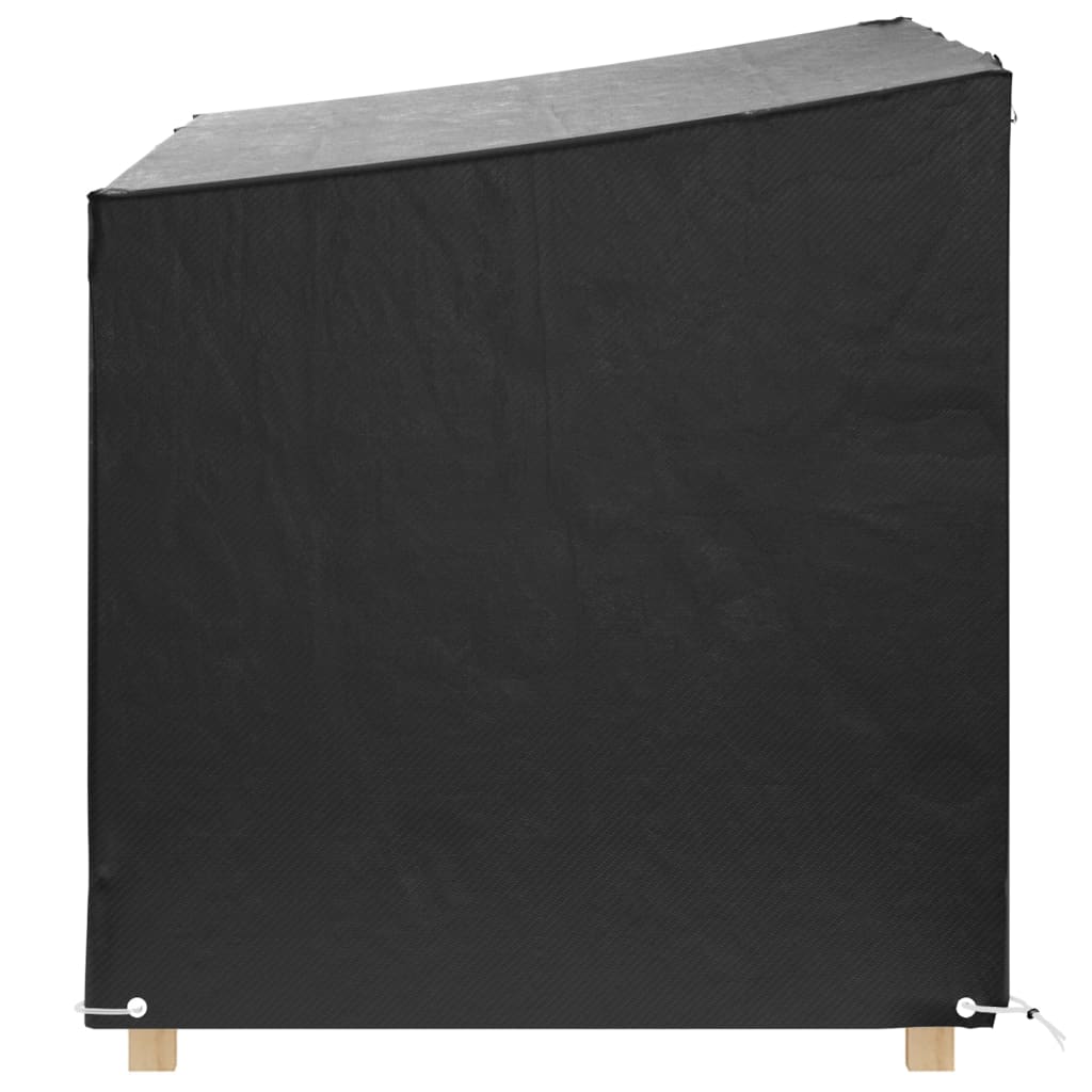 vidaXL Swing Bench Covers 2 pcs 12 Eyelets 215x150x130/150 cm Polyethylene 5