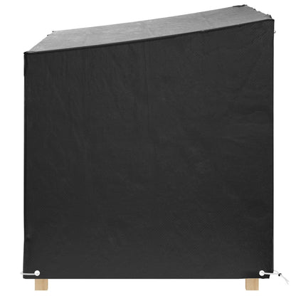 vidaXL Swing Bench Covers 2 pcs 12 Eyelets 215x150x130/150 cm Polyethylene 5