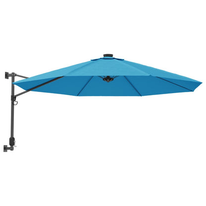 vidaXL Wall-mounted Parasol Sea Blue 290 cm 2