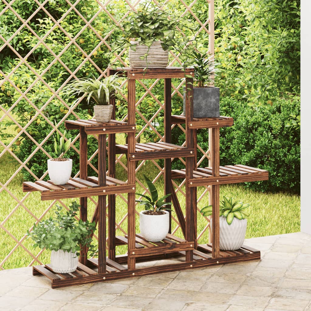 vidaXL Flower Stand 110x25x96 cm Solid Wood Fir 1