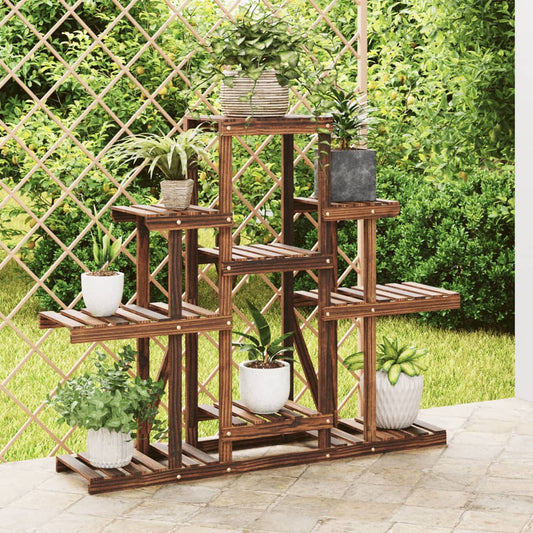 vidaXL Flower Stand 110x25x96 cm Solid Wood Fir 1