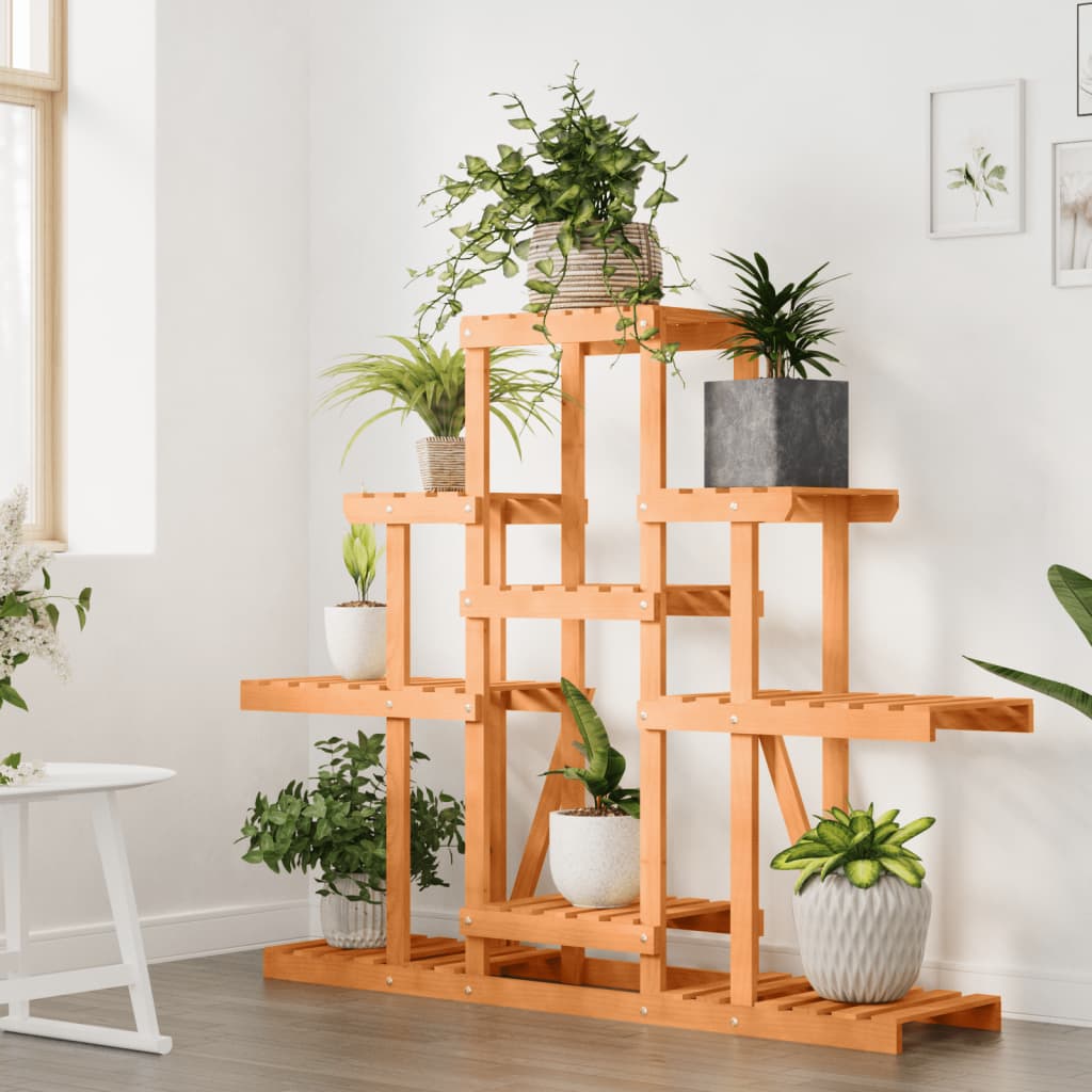 vidaXL Flower Stand 110x25x96 cm Solid Wood Fir 3
