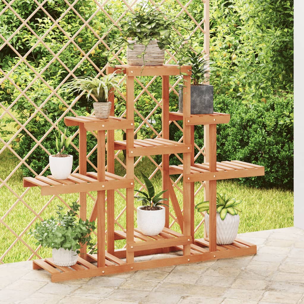vidaXL Flower Stand 110x25x96 cm Solid Wood Fir 1