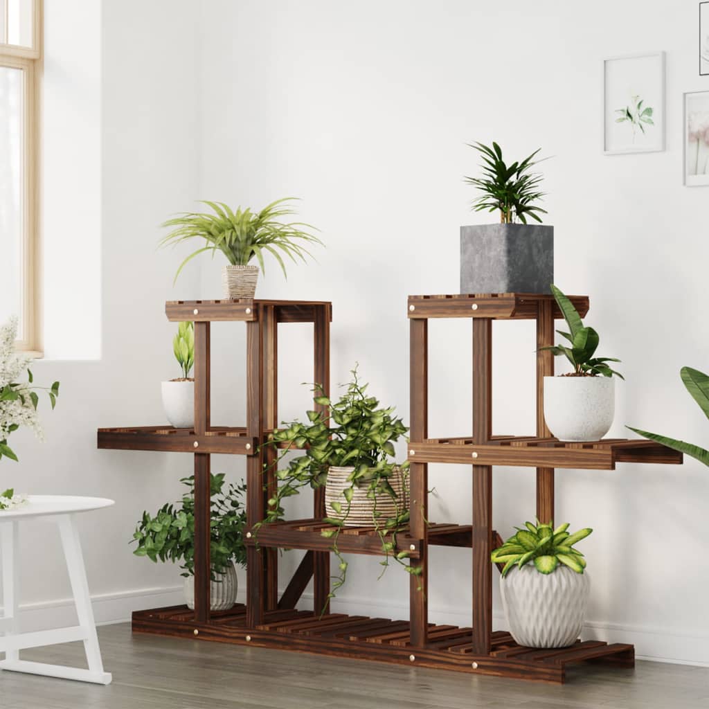 vidaXL Flower Stand 110x25x73 cm Solid Wood Fir 3