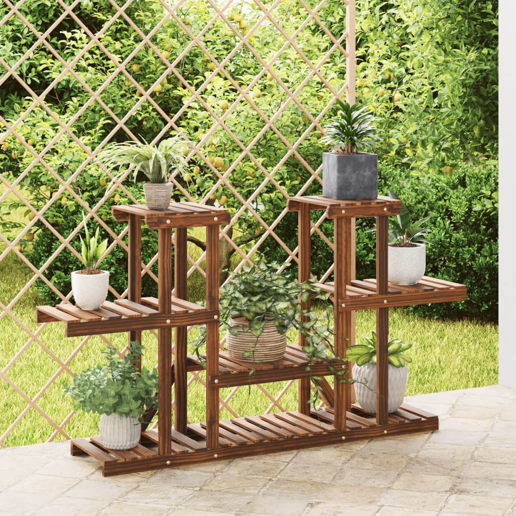 vidaXL Flower Stand 110x25x73 cm Solid Wood Fir 1