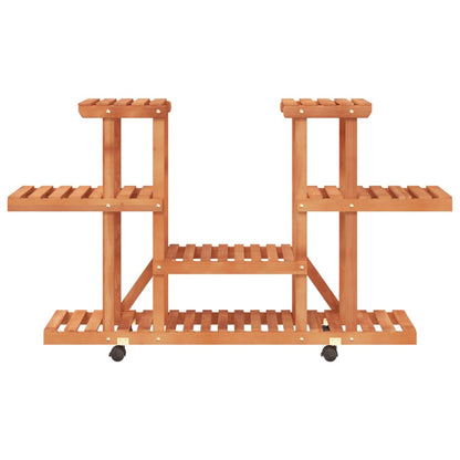 vidaXL Flower Stand with Wheels 110x25x78 cm Solid Wood Fir 5