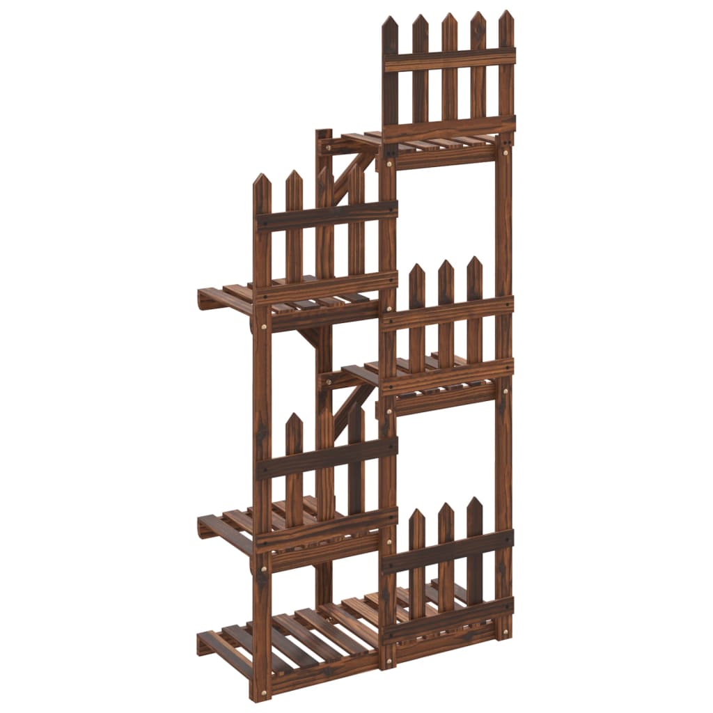 vidaXL Flower Stand 60x25x130 cm Solid Wood Fir 2