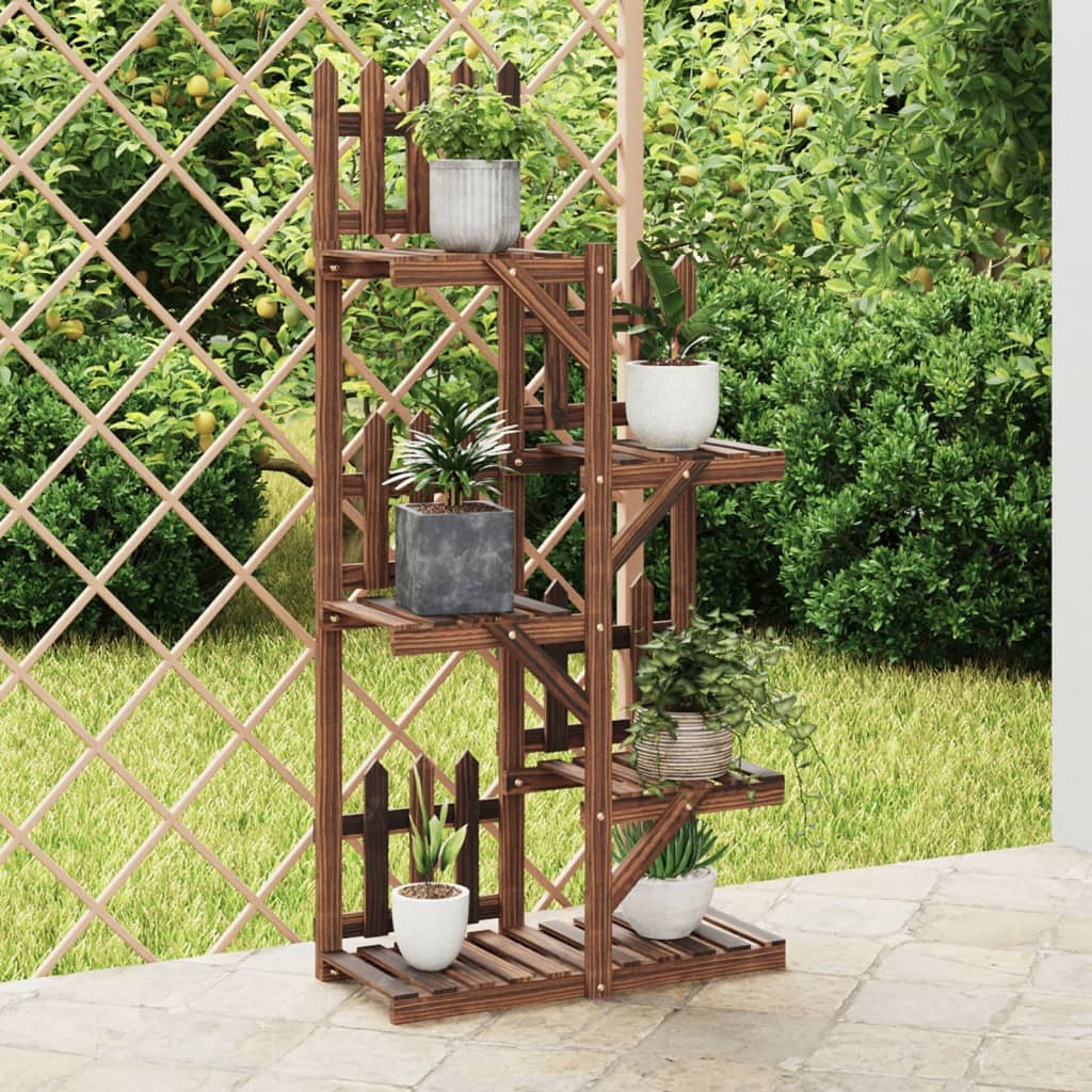 vidaXL Flower Stand 60x25x130 cm Solid Wood Fir 1