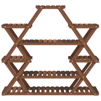 vidaXL Flower Stand 110x25x105 cm Solid Wood Fir 4