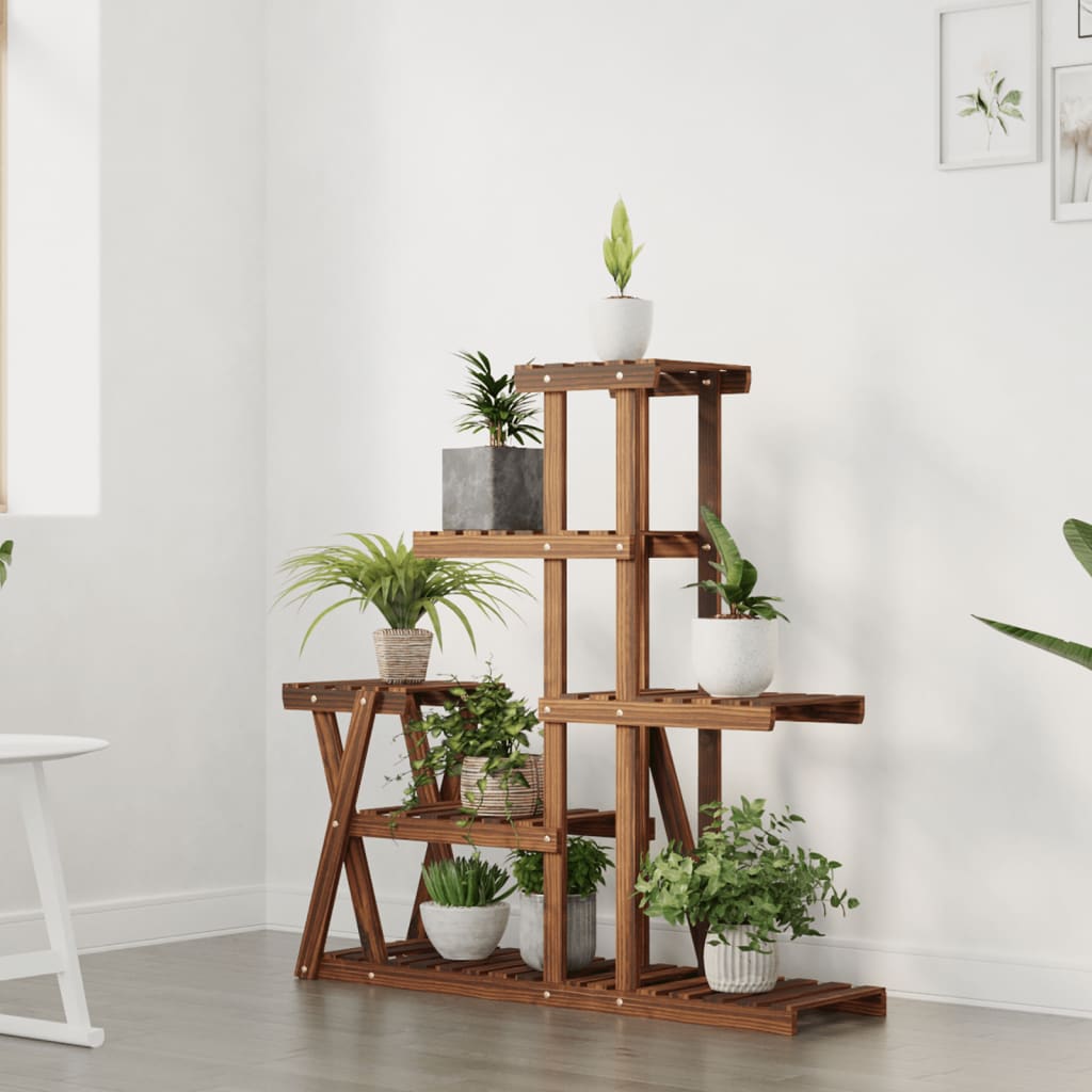 vidaXL Flower Stand 95x25x96 cm Solid Wood Fir 3